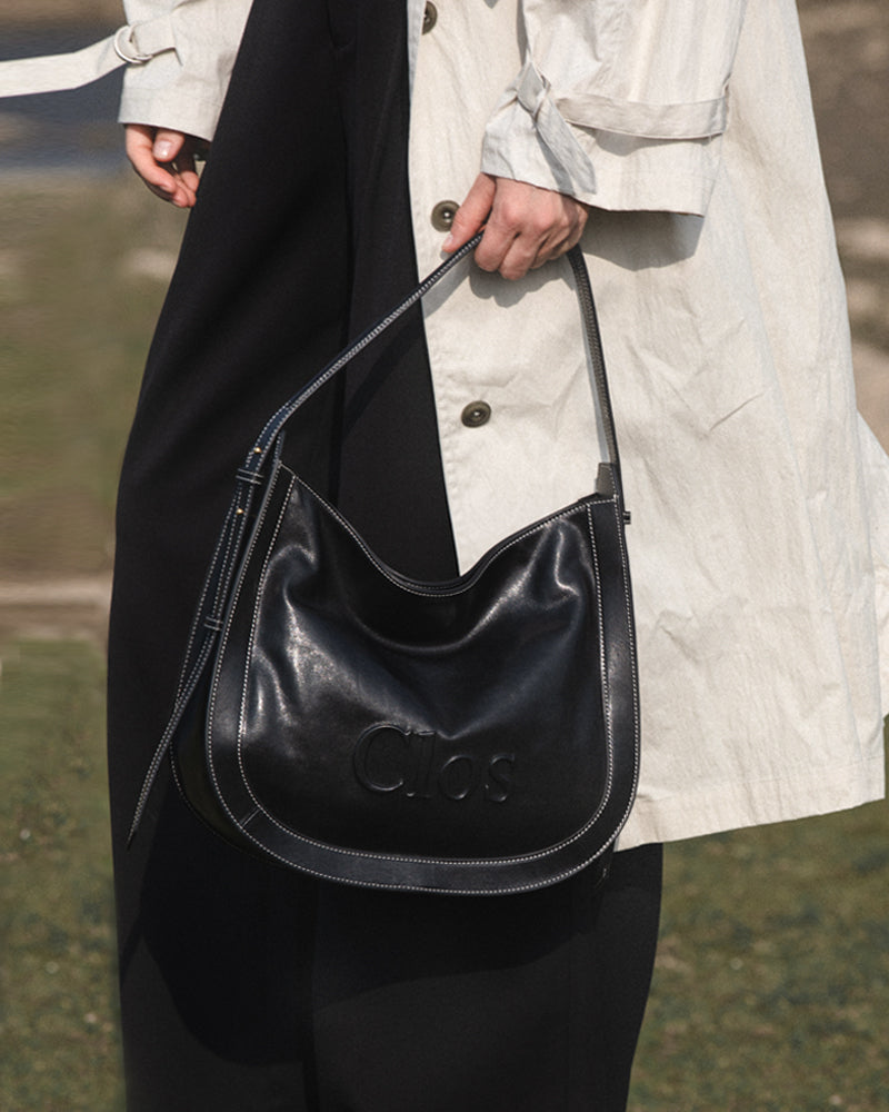 Blendtote series vegetable-tanned calfskin tote bag