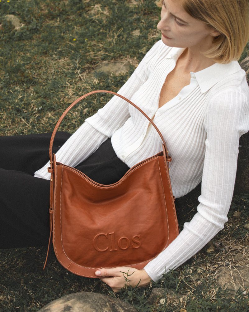 Blendtote series vegetable-tanned calfskin tote bag