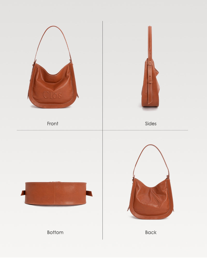 Blendtote series vegetable-tanned calfskin tote bag
