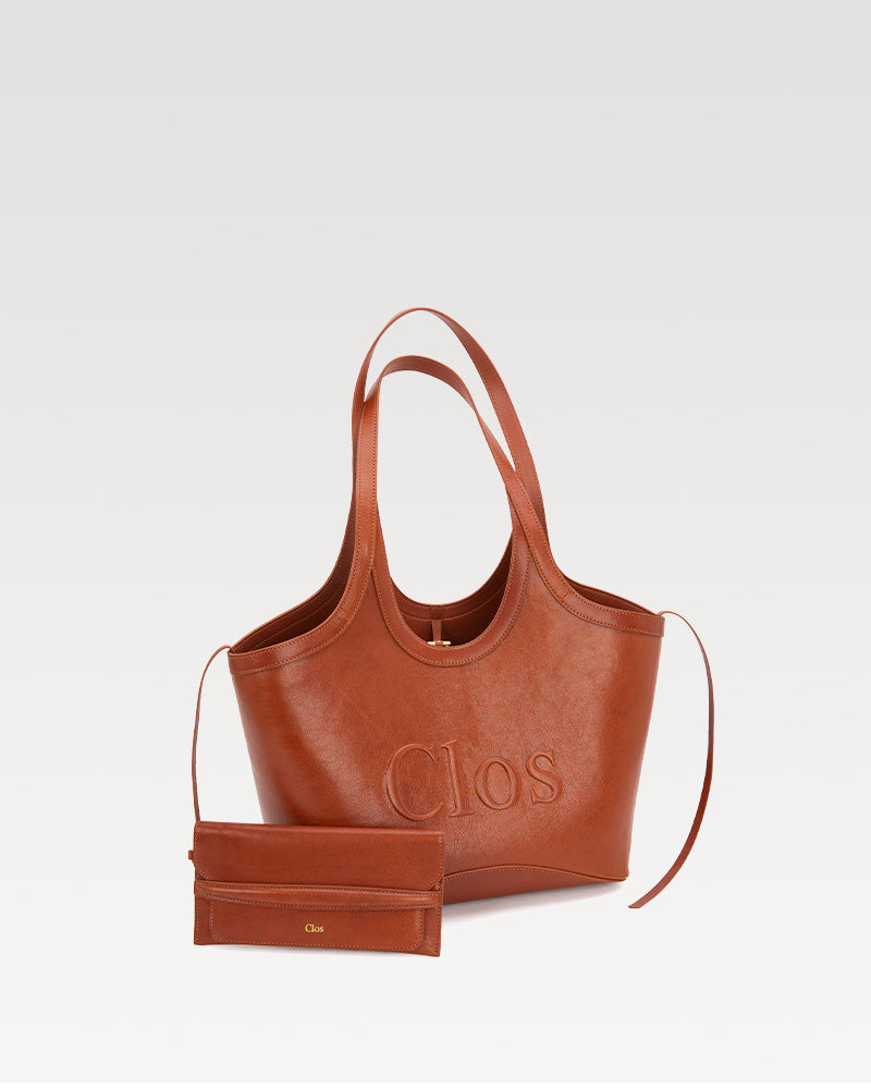Vastote series top-grain vegetable-tanned leather tote bag
