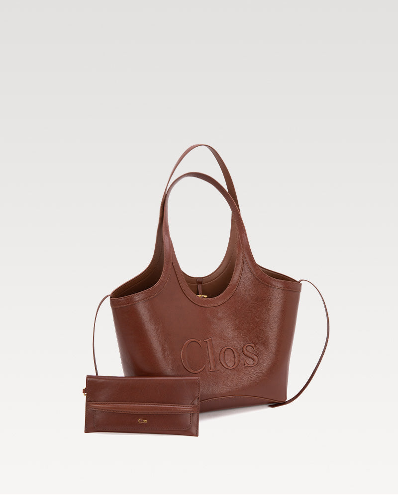 Vastote series top-grain vegetable-tanned leather tote bag