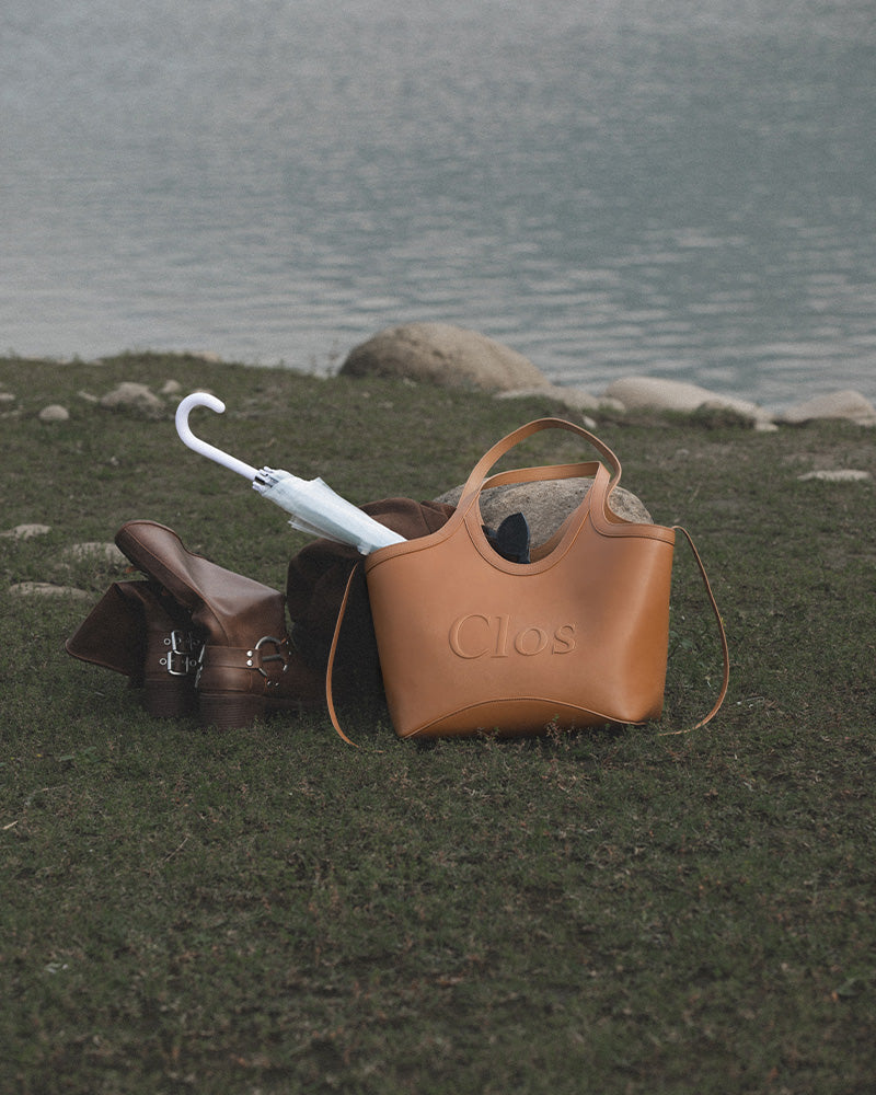 Vastote series top-grain vegetable-tanned leather tote bag