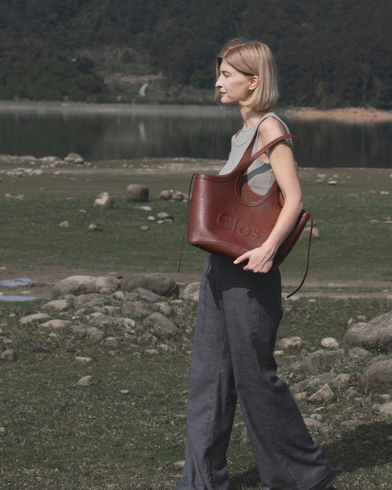 Vastote series top-grain vegetable-tanned leather tote bag
