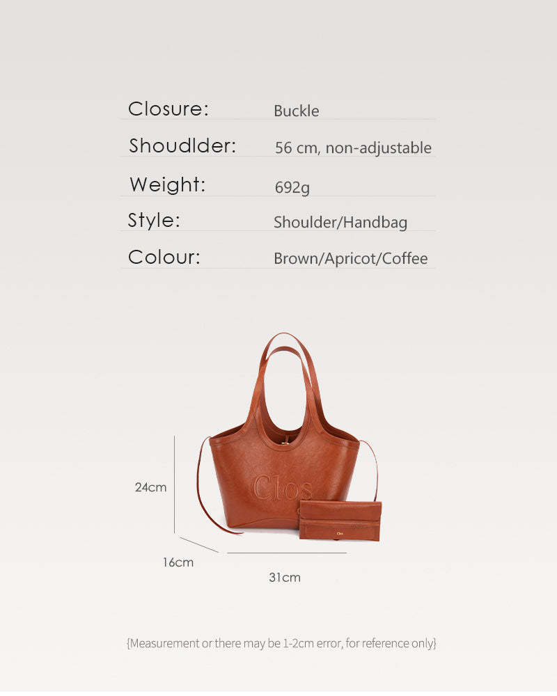 Vastote series top-grain vegetable-tanned leather tote bag