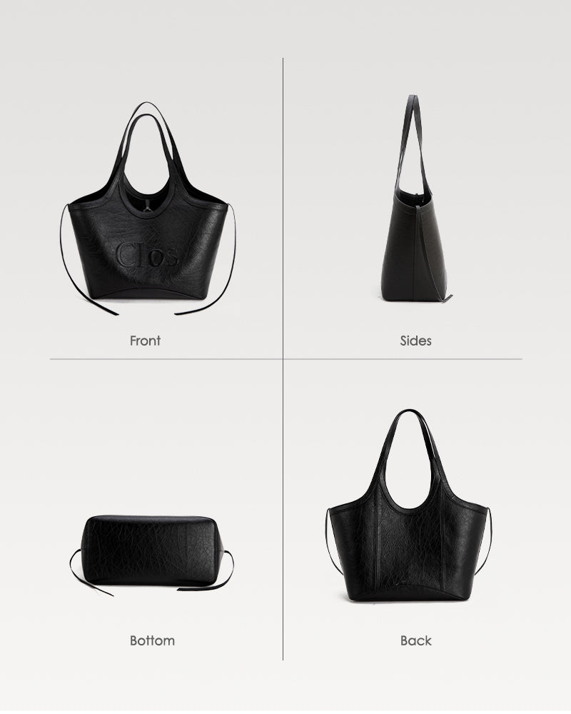 Vastote series top-grain leather tote bag