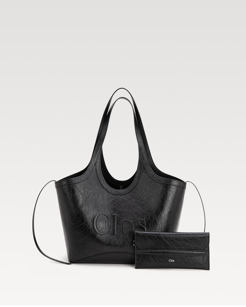 Vastote series top-grain leather tote bag