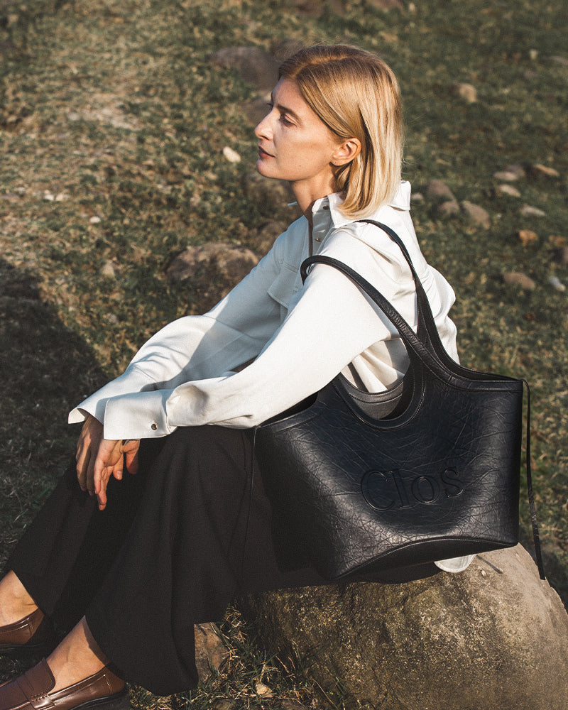 Vastote series top-grain leather tote bag