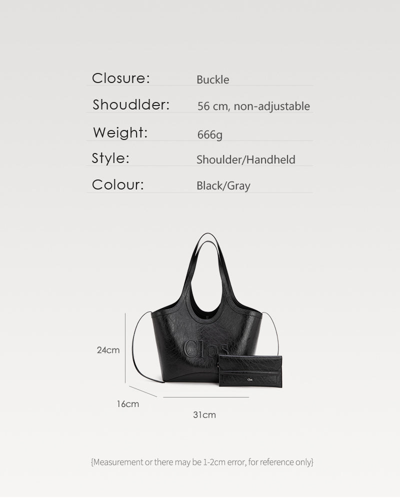 Vastote series top-grain leather tote bag