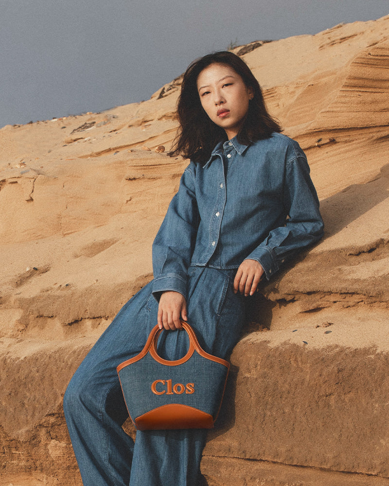 Vastote series denim tote bag