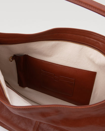 CarryFree Series Large Vegetable-Tanned Lambskin Hobo Bag
