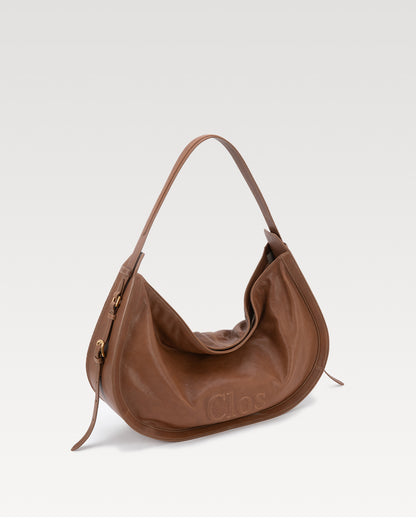 CarryFree Series Large Vegetable-Tanned Lambskin Hobo Bag