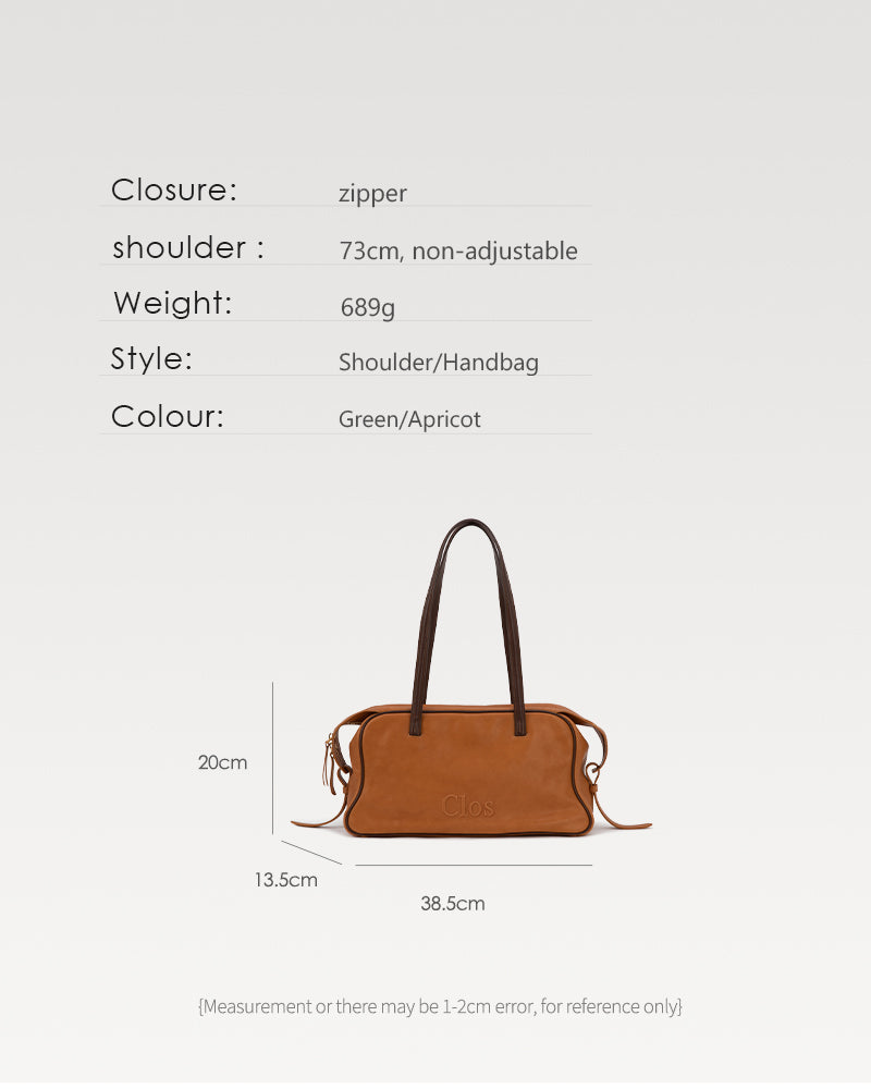 Pamperly Medium Mist-Waxed Vegetable-Tanned  Top-Grain Leather Boston Bag