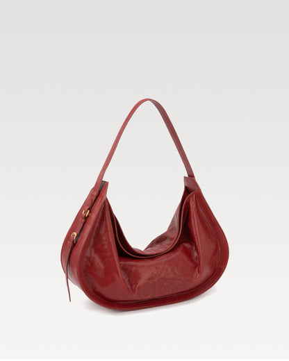 CarryFree Series Large Vegetable-Tanned Lambskin Hobo Bag