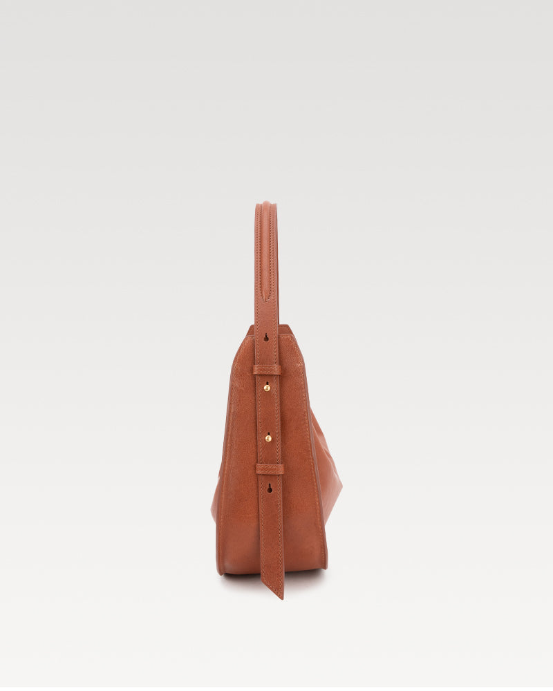 CarryFree Series Small Vegetable-Tanned Lambskin Hobo Bag