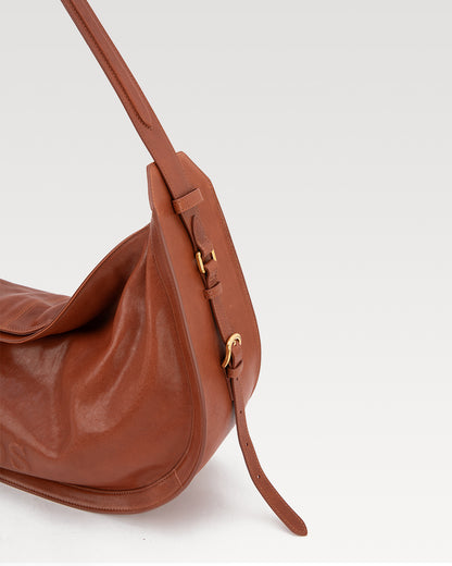 CarryFree Series Large Vegetable-Tanned Lambskin Hobo Bag
