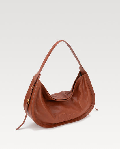 CarryFree Series Large Vegetable-Tanned Lambskin Hobo Bag