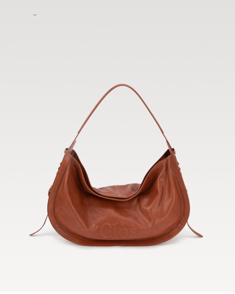 CarryFree Series Large Vegetable-Tanned Lambskin Hobo Bag