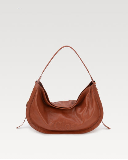 CarryFree Series Large Vegetable-Tanned Lambskin Hobo Bag