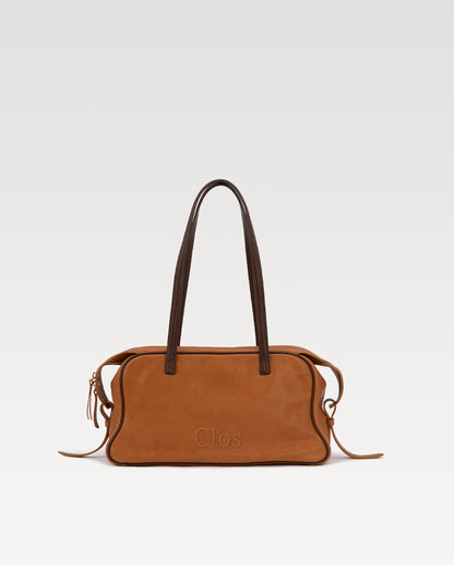 Pamperly Medium Mist-Waxed Vegetable-Tanned  Top-Grain Leather Boston Bag