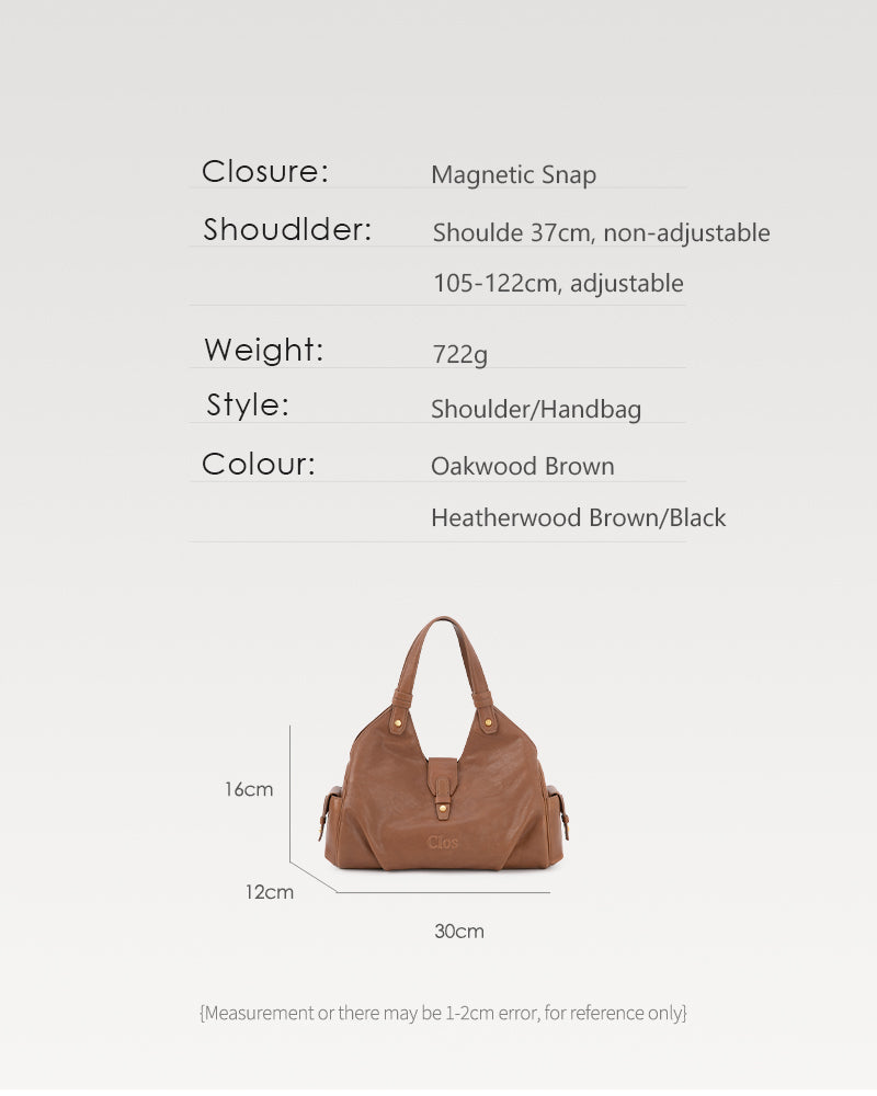 Coda Series Small Vegetable-Tanned Sheepskin Hobo Bag