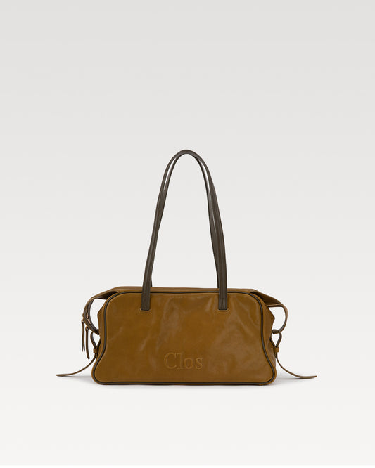 Pamperly Medium Mist-Waxed Vegetable-Tanned  Top-Grain Leather Boston Bag