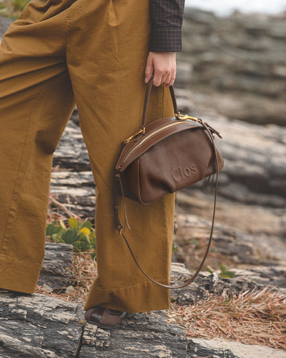 FloatBag Small Size Boat Bag in Top-Grain Cow Neck Leather