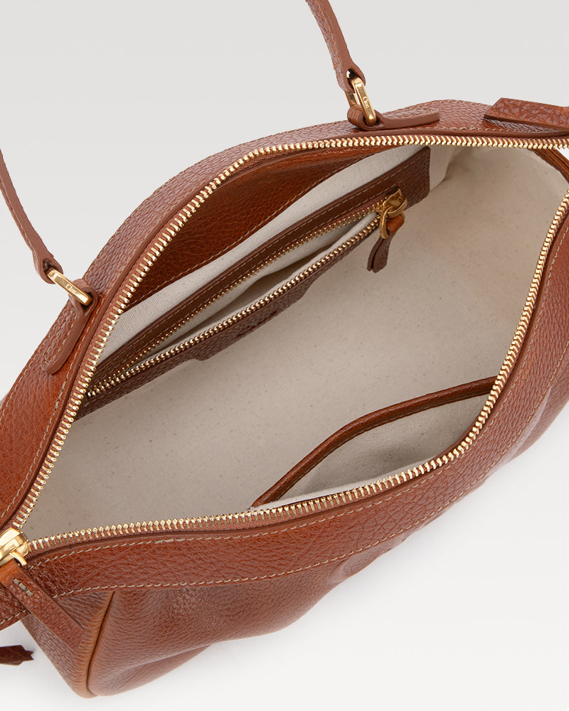 FloatBag Small Size Boat Bag in Top-Grain Cow Neck Leather