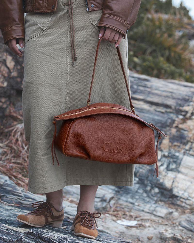 FloatBag Large Boat Bag in Top-Grain Cow Neck Leather