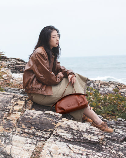 FloatBag Large Boat Bag in Top-Grain Cow Neck Leather
