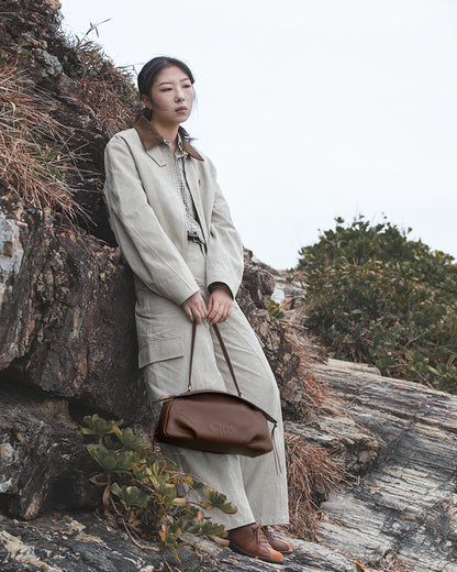 FloatBag Large Boat Bag in Top-Grain Cow Neck Leather