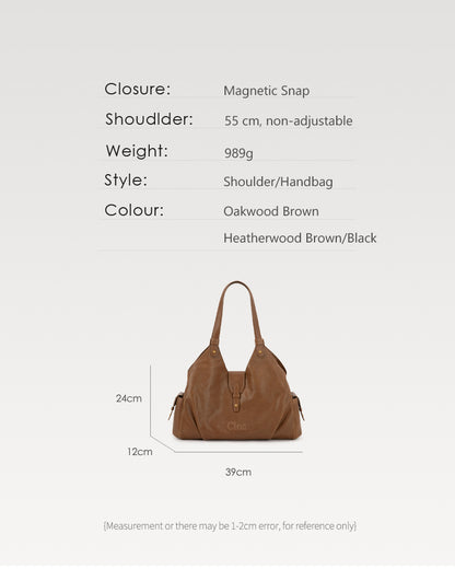 Coda Series Large Vegetable-Tanned Sheepskin Hobo Bag