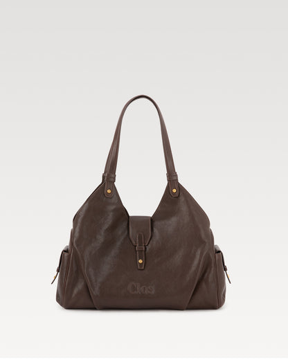 Coda Series Large Vegetable-Tanned Sheepskin Hobo Bag