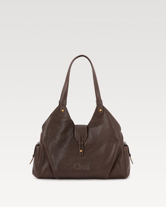 Coda Series Large Vegetable-Tanned Sheepskin Hobo Bag