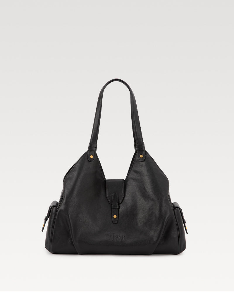 Coda Series Large Vegetable-Tanned Sheepskin Hobo Bag