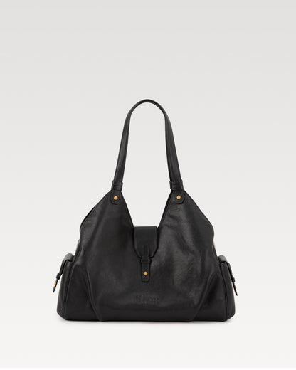 Coda Series Large Vegetable-Tanned Sheepskin Hobo Bag