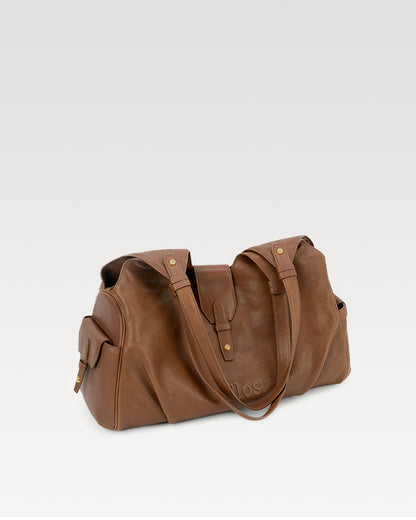 Coda Series Large Vegetable-Tanned Sheepskin Hobo Bag