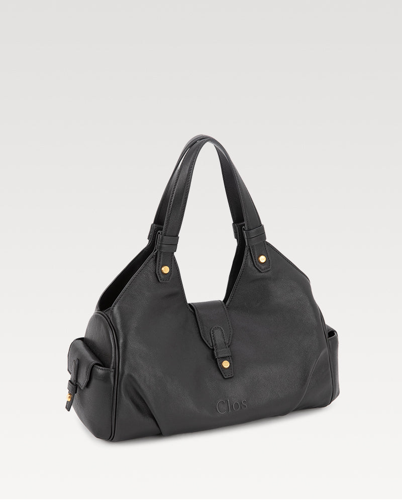 Coda Series Small Vegetable-Tanned Sheepskin Hobo Bag