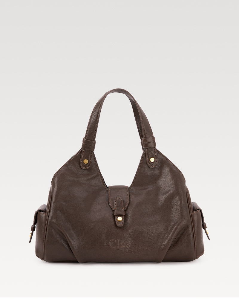 Coda Series Small Vegetable-Tanned Sheepskin Hobo Bag
