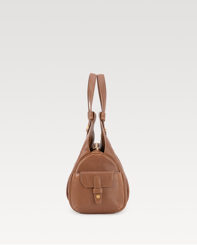 Coda Series Small Vegetable-Tanned Sheepskin Hobo Bag
