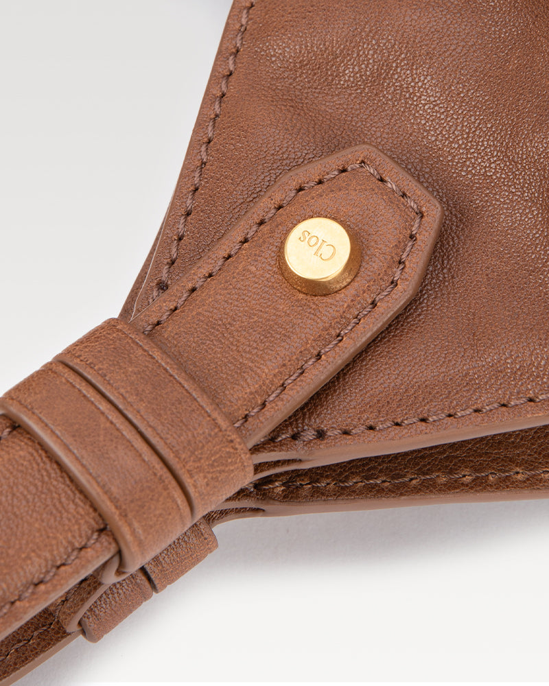 Coda Series Small Vegetable-Tanned Sheepskin Hobo Bag