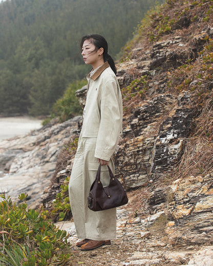 Coda Series Small Vegetable-Tanned Sheepskin Hobo Bag